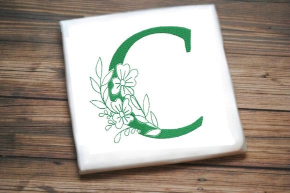C Floral Monogram: A Craft Fair Embroidery Gem