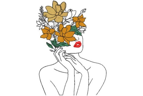 Face Young Beautiful Woman with Floral: A Craft Fair Embroidery Review