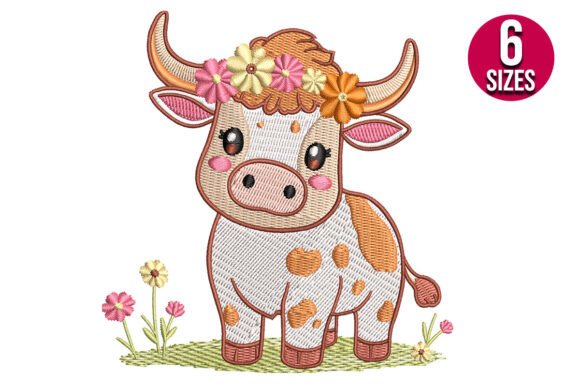 Floral Baby Highland Cow: A Charming Addition for Etsy Sellers and Craft Entrepreneurs