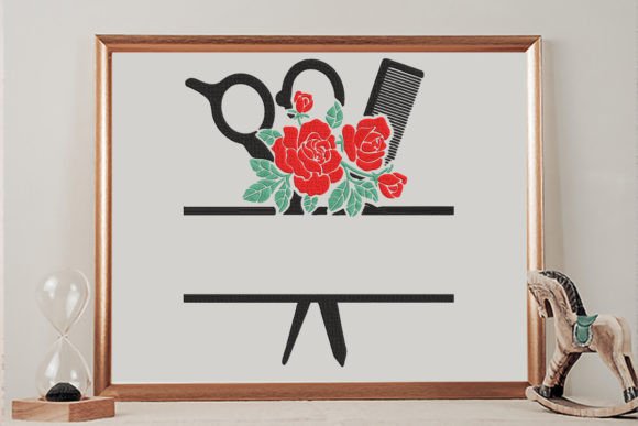 Floral Comb and Scissor Monogram Frame Review for Business Embroidery