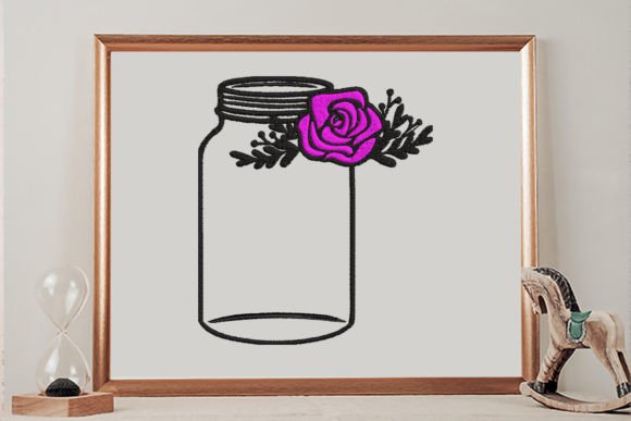 Floral Mason Jar: A Designer’s Review for Boutique Sweatshirt Embroidery