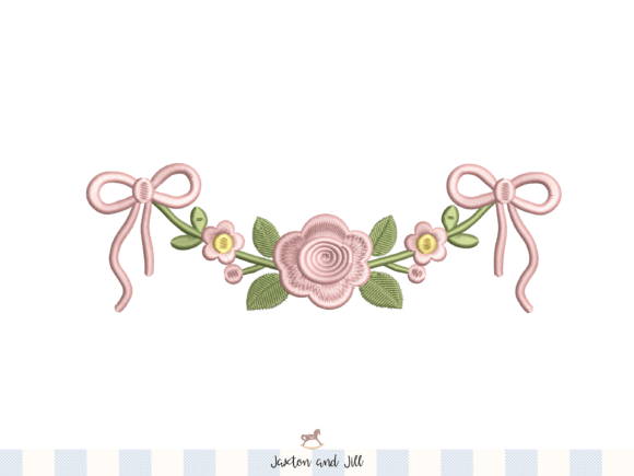 Floral Rose Bow Embroidery Border Design Review