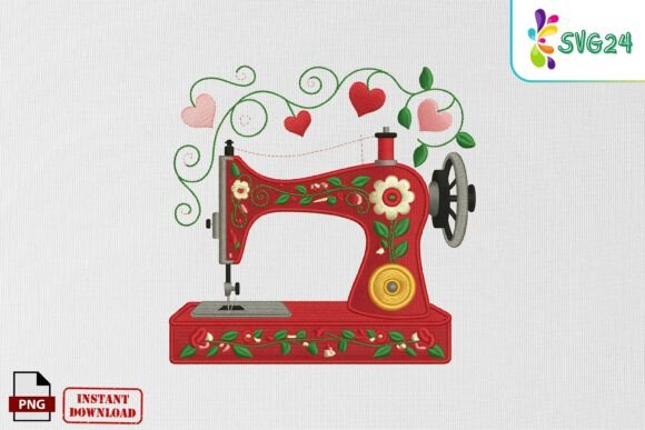 Floral Sewing Machine Embroidery PNG Review