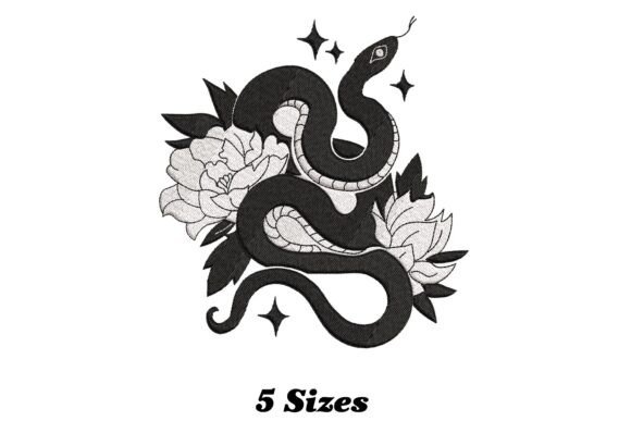 Floral Snake Silhouette: A Designer’s Review for Business Embroidery