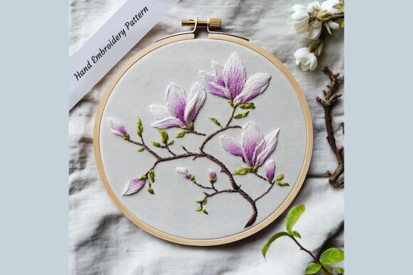 Magnolia Hand Embroidery Pattern 02 Review