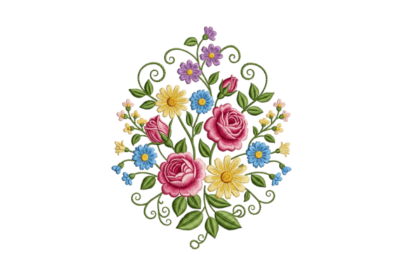 Ornate Floral Embroidery Design Review