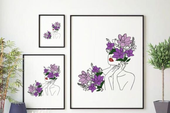 Review: Face Young Beautiful Woman with Floral 4 for Personalized Embroidery Gifts