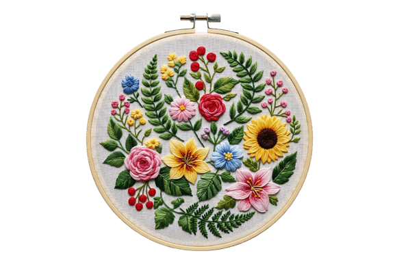 Vibrant Floral Hoop Design Review for Apparel